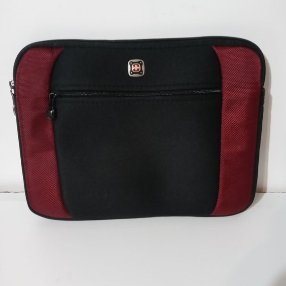 Swiss Gear Wenger Lunar 10 inch Tablet Sleeve - Black/Wine Red - Picture 1 of 4
